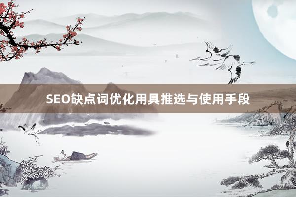 SEO缺点词优化用具推选与使用手段