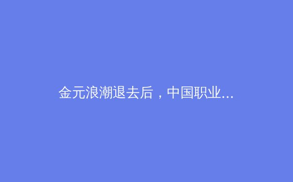 金元浪潮退去后，中国职业体育的可持续发展之路何在？